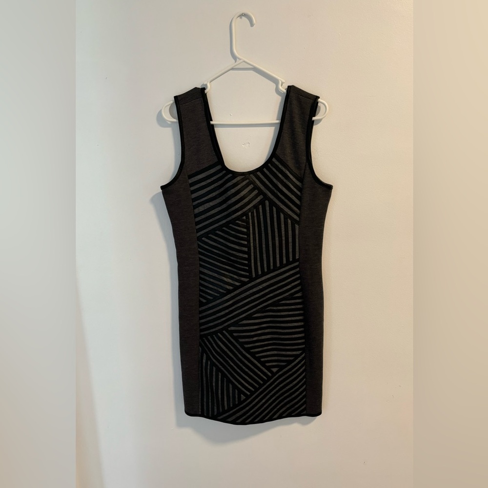 Black and gray dress